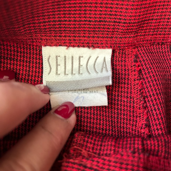 Sellecca Vintage 80s Red High Waisted Trousers Size 10 Made in USA - Picture 6 of 7